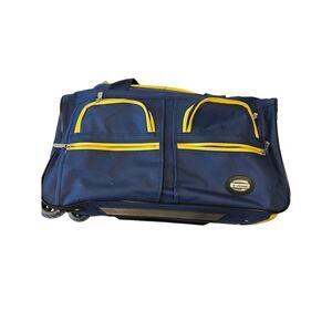 Rockland Blue YellowyRoller Duffle Bag 22x12x12
